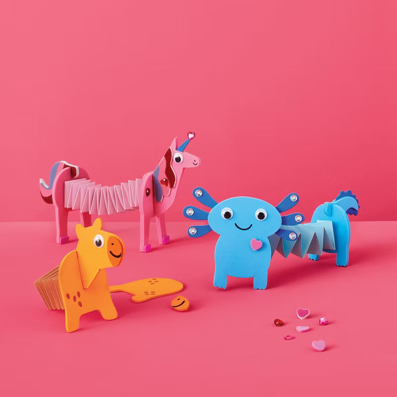 Mondo Llama -Kit de manualidades de animalitos acordeón (3 piezas)